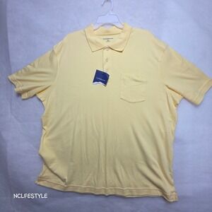 Croft & Barrow Mens Sunray Yellow Short Sleeve Pocket Polo Shirt XL